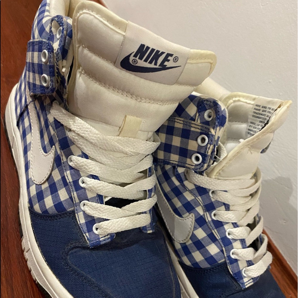 NIKE ‼️VINTAGE‼️DUNK HIGH SKINNY MIDNIGHT PLAID / Size 6 - Picture 2 of 10
